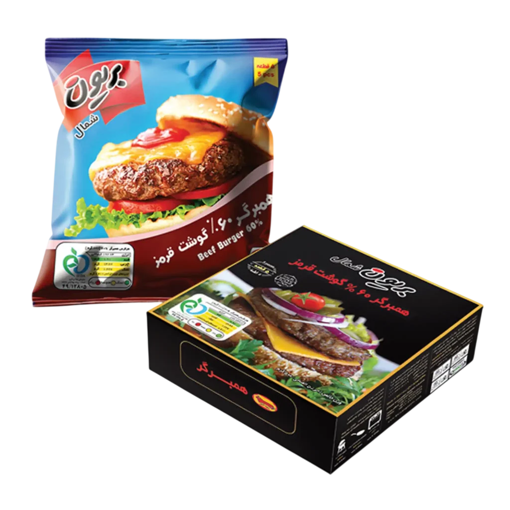 همبرگر 60% درصد گوشت بیرون - کهن پخش ماندگار