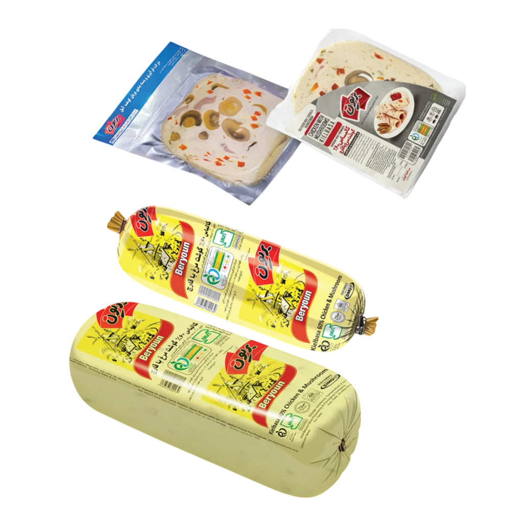 کالباس 60% مرغ و قارچ بریون - کهن پخش ماندگار